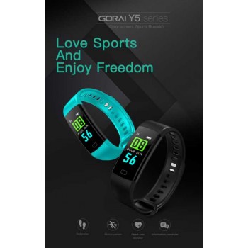 Smart Watch-Goral Y5 0.96 Inch Smart Wristband Color Screen Blood Pressure Heart Rate Monitor Sport Bluetooth, Imported